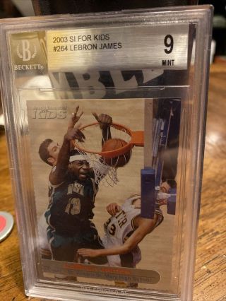 2003 Lebron James Sports Illustrated Si For Kids 264 Rc - Beckett 9 Bgs -