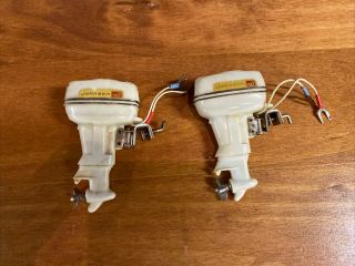2 Johnson 40 Hp Toy Outboard Boat Motors Battery Operated