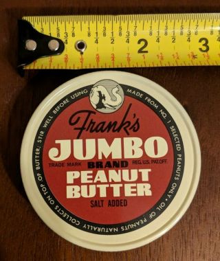 Vintage Jumbo Peanut Butter Jar Lid Only Replacement 2 - 3/4 In Diameter