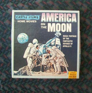 Vintage Color 8mm Film - America On The Moon Apollo 11 (castle Films No.  1908)