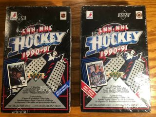 1990 - 91 Nhl Upper Deck Hockey Factory Boxes - Regular And High Series