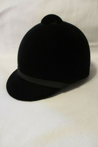 Vintage Beaufort Black Hunt Cap Horde Riding Helmet Hat Size 6 7/8 Never Used?