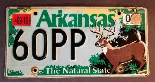 Arkansas Buck Deer Wildlife Specialty License Plate 60pp Hunting Nature