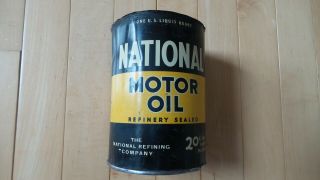 Vintage National Refining Co Motor Oil 1 Quart Can -