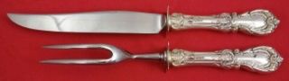Burgundy By Reed And Barton Sterling Silver Steak Carving Set 2 - Piece Hh Ws