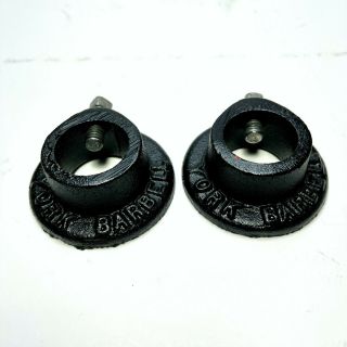 Vintage York Standard 1” Hole Barbell Collars For Weight Plates -