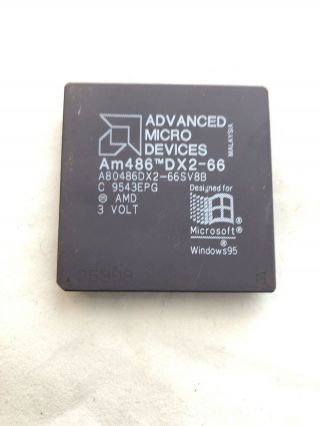 Amd 486 Dx2 66 Mhz Socket 3 Cpu A80486dx2 - 66 Vintage Processor Advanced Micro