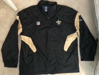 Vintage Nfl Equipment Orleans Saints Onfield Pullover Reebok Jacket Xxl