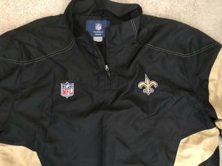Vintage NFL Equipment Orleans Saints Onfield Pullover Reebok Jacket XXL 2