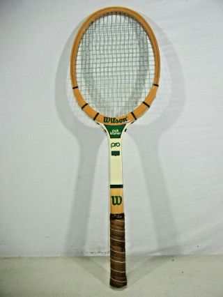 Jack Kramer Wood Tennis Racquet Pro Staff Vintage Retro Wilson Green 4 1/2 Grip