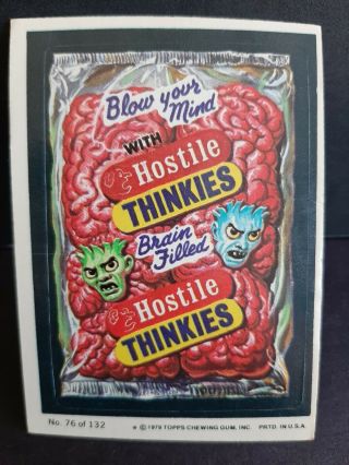 Vintage Topps Wacky Packages Series 2 76 Hostile Thinkies & 4 Others 1979