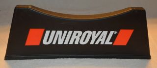 Vintage Uniroyal Tire Stand Plastic Display Race Advertising Sign Holder
