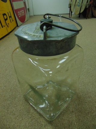 Antique Dodge Chemical Co Embalming Glass Bottle Jug Jar 4 Qt.  Fluid Mortuary