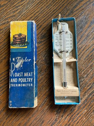 Vintage Taylor Roast Meat And Poultry Thermometer.