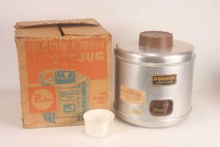 Vintage 2 Gallon Aluminum Drink Cooler Jug Featherflite By Poloron W/box
