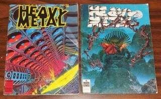 Vintage Magazines: Heavy Metal June & July 1979 Moebius Adams Sci - Fi Fantasy Art
