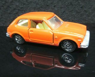 1/57 Vtg Vhtf Tomica 1974 83 Honda Civic Cvcc Orange Japan Tomy