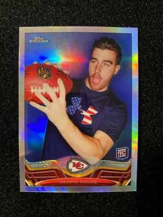 Travis Kelce 2013 Topps Chrome Rc Rookie Refractor 118 Bowl - A