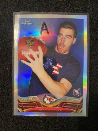 TRAVIS KELCE 2013 Topps Chrome Rc ROOKIE REFRACTOR 118 BOWL - A 3