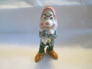 Vintage Walt Disney Production Figurine Snow White Grumpy From 7 Dwarfs Enesco J