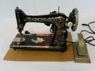 Singer Antique 1910 Electric Sewing Machine W/o Base - Model 66 - G0574099