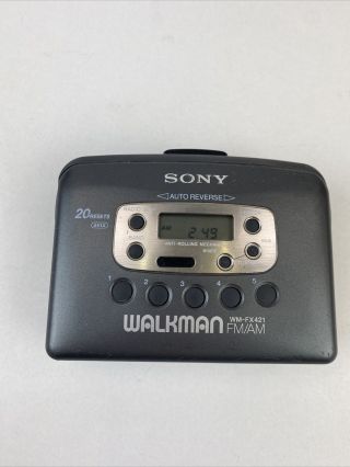 Vintage Sony Wm - Fx - 421 Walkman Cassette Player Fm/am Radio