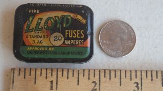 Vintage Lloyd Fuse Box (metal) Approved By Underwriters Laboratories