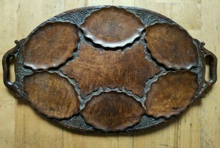 Antique Arts And Crafts Movement Wooden Tray