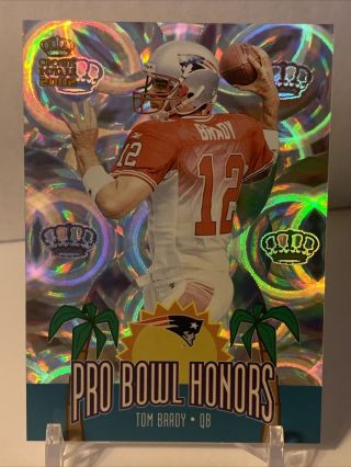 2002 Crown Royale Pro Bowl Honors 11 Tom Brady Refractor Patriots