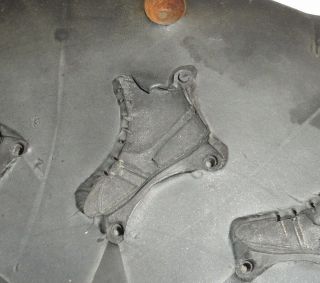Vintage 9” Rubber Pewter Spin Casting Mold Large Big Roller Skate Pendants