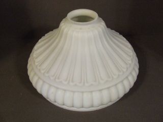 Antique Victorian White Satin Glass Oil Lamp Globe Lamp Shade