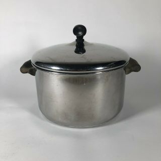 Vintage Farberware Aluminum Clad Stainless 4 Qt Stock Pot With Lid Yonkers Ny
