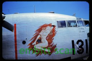 Slide,  Usaf Fairchild C - 119 Flying Boxcar Marilyn Monroe Nose Art 1950s