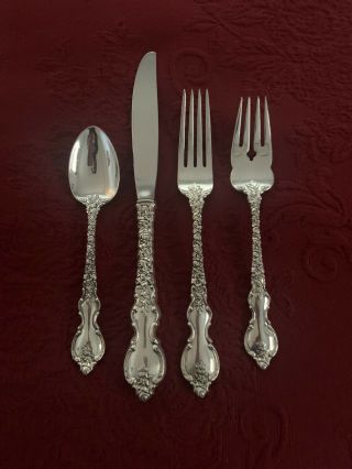 Du Barry By International Sterling Silver 4 Piece Place Setting,  Gently