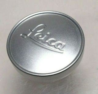 Vintage Leica 42mm Metal Lens Cap Push On 41.  5mm Silver Brushed