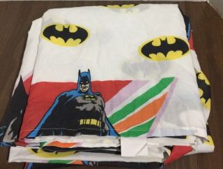 Vintage 1989 Dc Comics Batman Flat Twin Bed Sheet