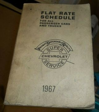 Vintage 1967 Chevrolet Chassis Flat Rate Schedule Service Booklet