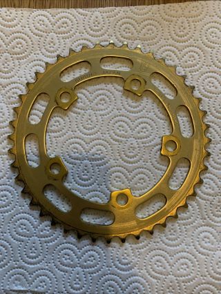 Old School Bmx Sugino Gold Chain Ring 44t Chainring Sprocket