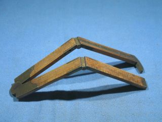 Vintage Lufkin No.  386 Boxwood & Brass 12 Inch Folding Rule W/caliper