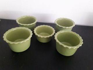 Chantal Stoneware Vintage Green 93 - Rmr08/4 Scalloped Rim Set Of 5