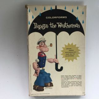 Vintage 1959 Popeye The Weatherman Colorforms Set 117 King Features Syndicate