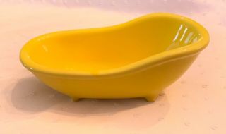 Vintage Yellow Ceramic Soap Dish