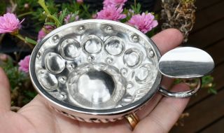 1841 - 1851 French Solid 950 Sterling Silver Tastevin/wine Taster Cup: P Berthier