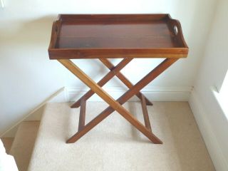 Vintage Mahogany Butlers Tray And Stand
