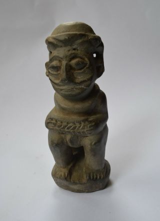 Tribal Art Antique Indonesian Stone Carved Figure Nias Islands