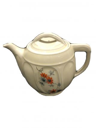 Vintage Drip - O - Lator Floral Porcelain Coffee Tea Pot Enterprise Aluminum Co.