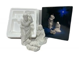 Avon Nativity Collectibles Holy Family 1981 Porcelain Figurine Set Of 3 Vintage