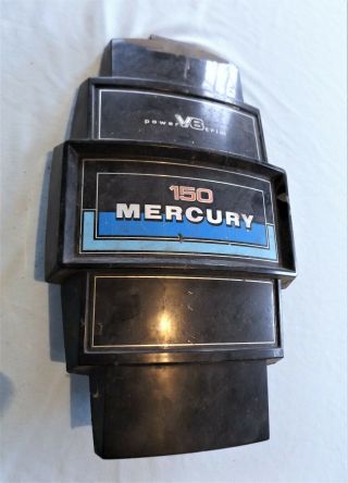 Vintage Mercury Outboard Motor Faceplate,  Merc 150 V6 Power Trim