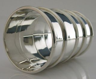 Quality Set Of Four Sterling Silver Napkin Rings C2000