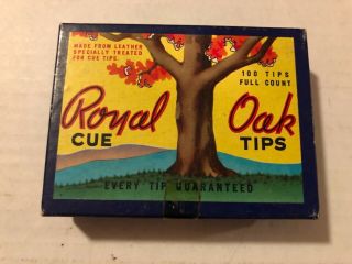 Vintage Royal Cue Pool Stick Oak Tip Box